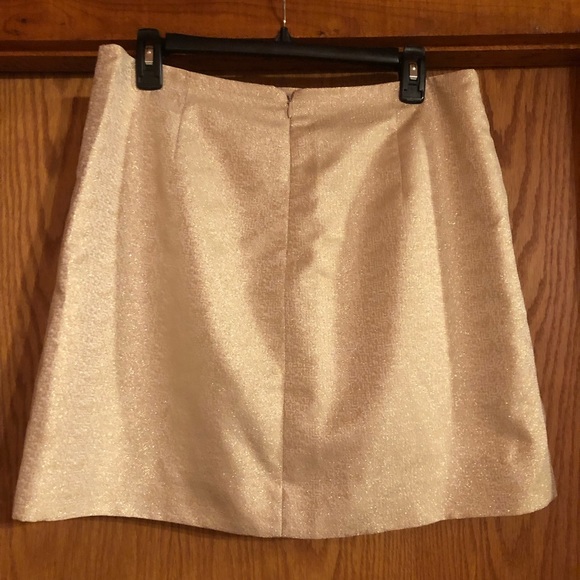 J.Crew Gold Shimmer Mini Skirt 10 - Picture 3 of 10